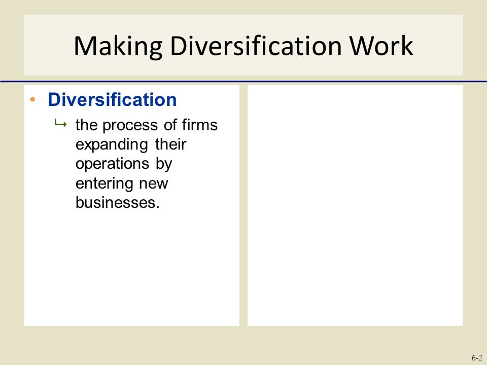 value creating diversification strategy